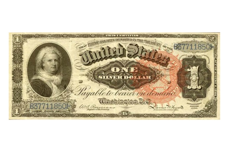 The only woman that has appeared on a U.S. paper currency is Martha Washington.