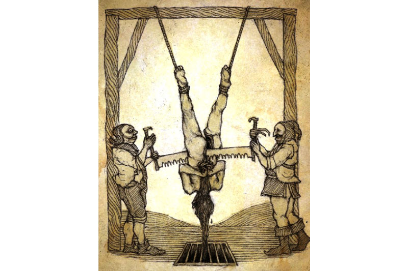 Brutal Torture Techniques sawing torture