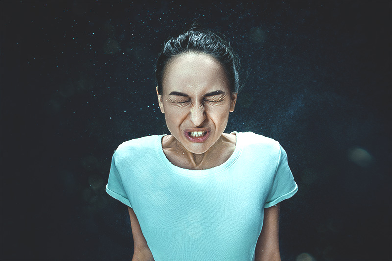 Experiencing strong emotions Sneezing