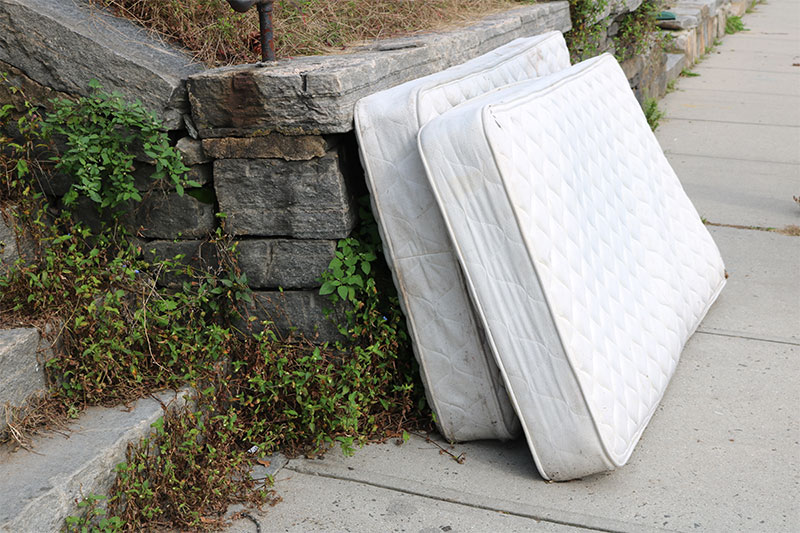 Old discarded mattress