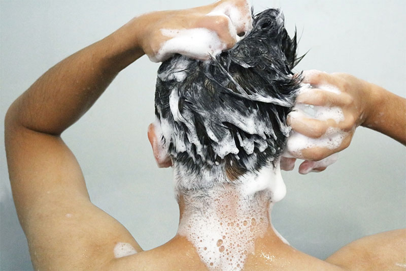 nails to scrub your scalp shower