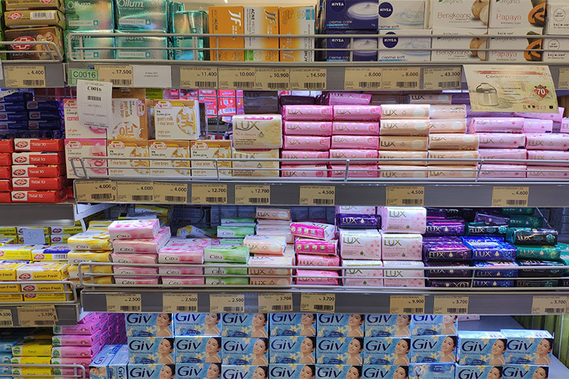 Commercial soaps, pastes, creams and shampoos