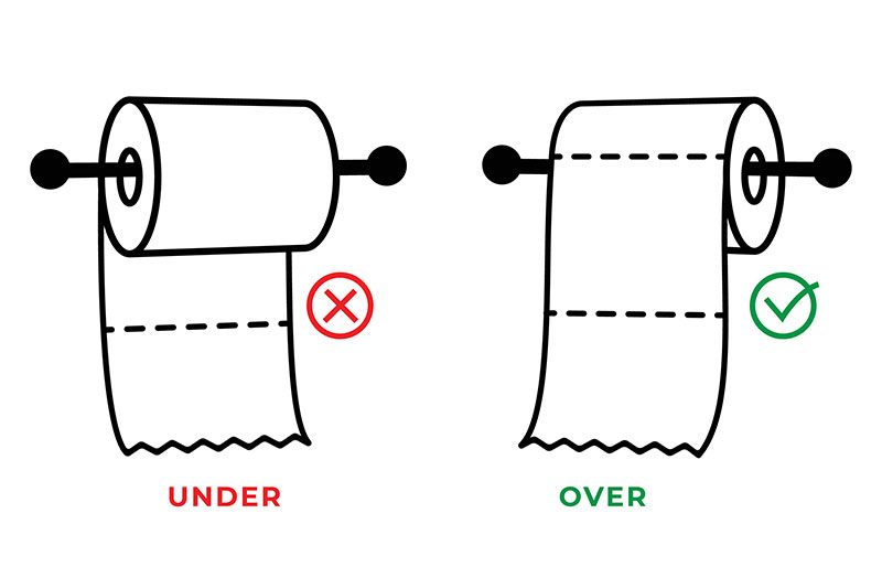 Using Toilet Paper Under