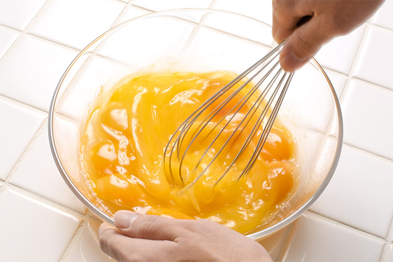 You’re not whisking your eggs before cooking them