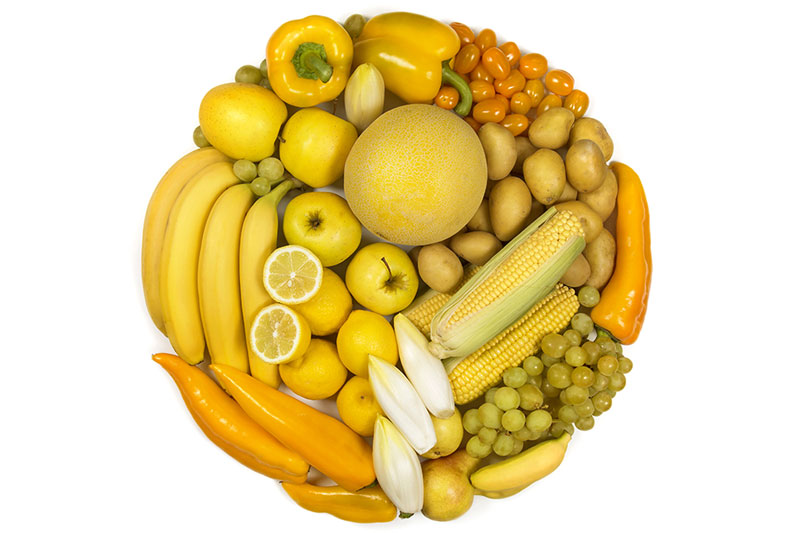 Yellow fruits and vegetables