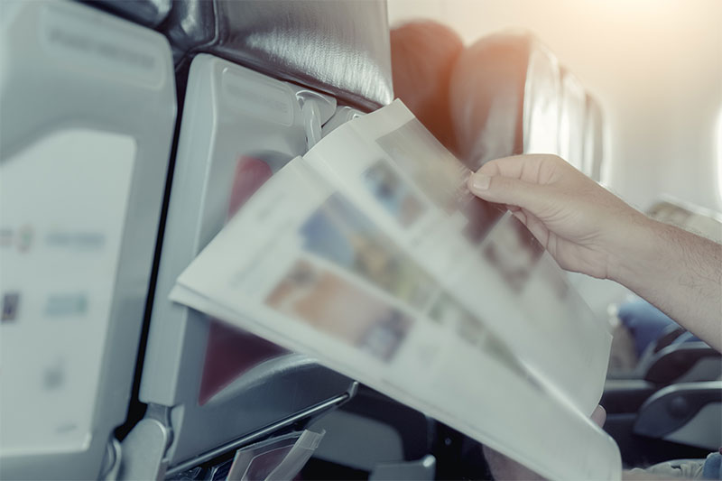 Read in-flight magazines