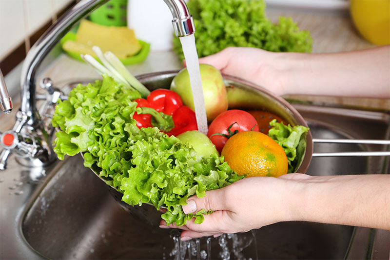Wash Vegetables and Fruits