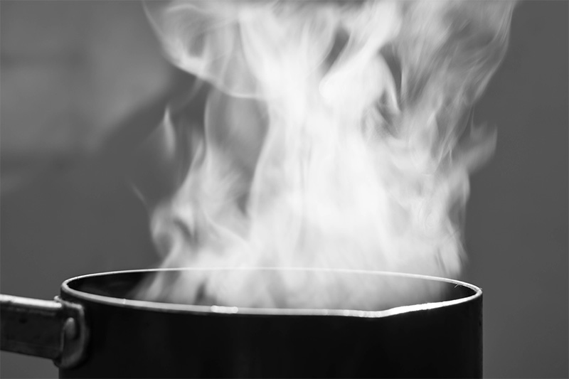 Avoid boiling water