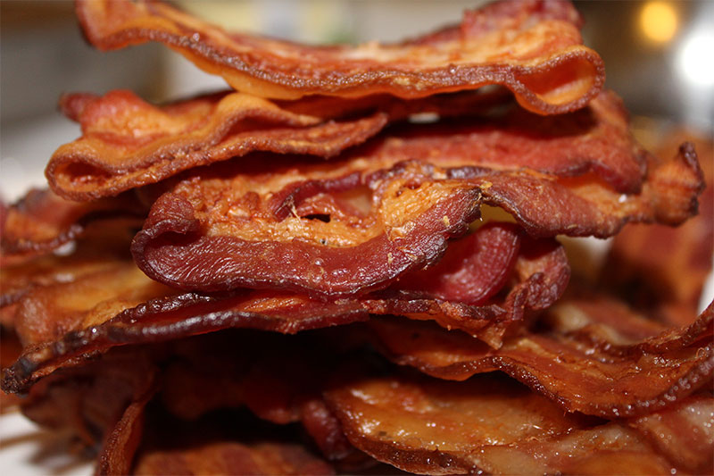 Your pan is too hot bacon