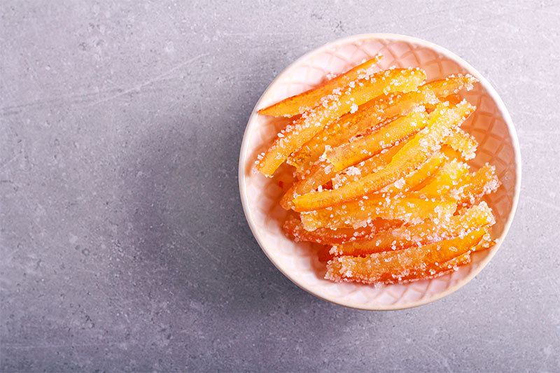 Make candied garnishes