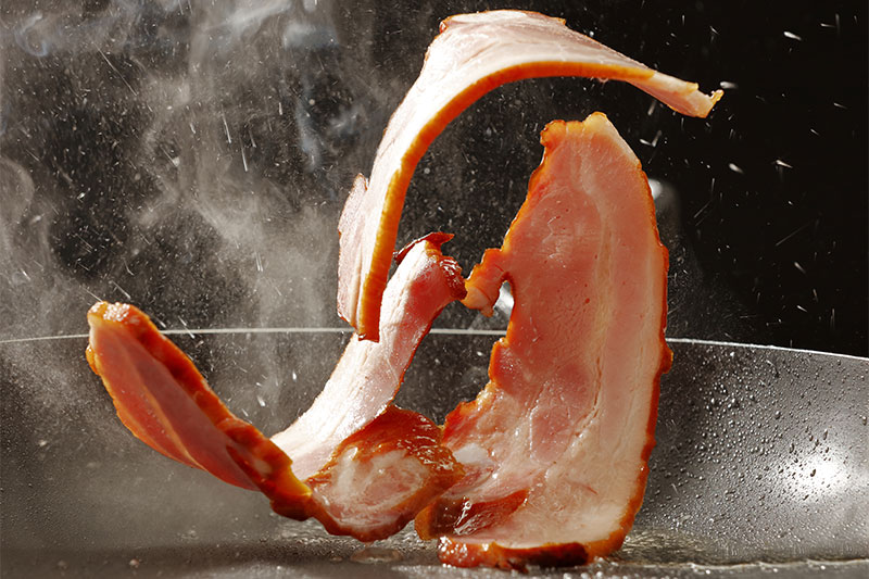 You’re adding oil to your pan bacon