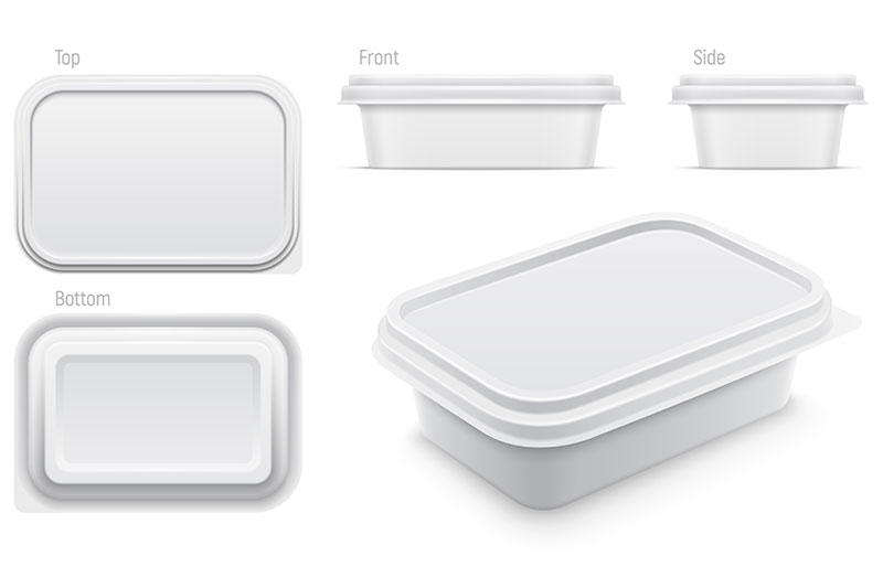 Containers For Yogurt Or Butter