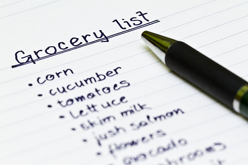 Test your memory grocery list